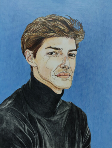 图画 标题为“Portrait de Pieterj…” 由Sandrine Borgniet, 原创艺术品, 铅笔