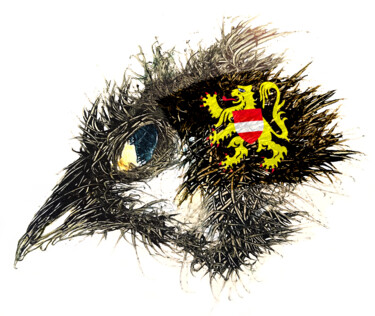 数字艺术 标题为“Pandemi Bird Flamlä…” 由Johann Sidlo, 原创艺术品, 数字油画