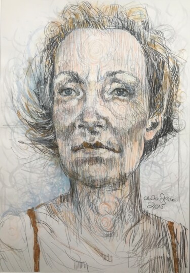 Tekening getiteld "Selbst nach links s…" door Claudia Zerbe, Origineel Kunstwerk, Conté