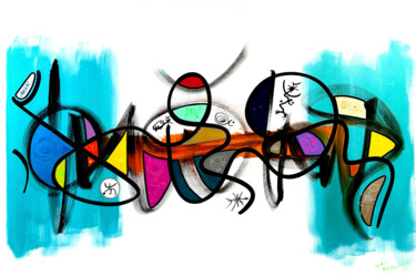 Peinture intitulée "DISCO" par Perrotte, Œuvre d'art originale, Acrylique Monté sur Châssis en bois