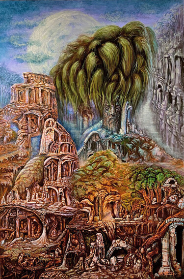绘画 标题为“City of Lost Dreams” 由Irina & Alexey Polyakov, 原创艺术品, 丙烯