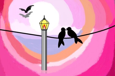 数字艺术 标题为“DREAM LOVE” 由Bhaswati Bishoi, 原创艺术品, 数字油画
