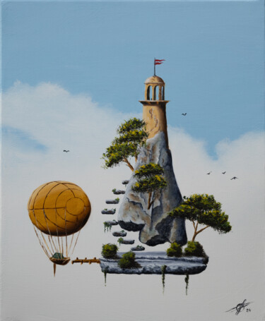 Peinture intitulée "Ilôt 2770" par Pascal Genevois, Œuvre d'art originale, Huile Monté sur Châssis en bois