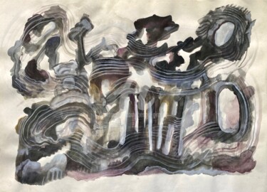 Disegno intitolato "tempete" da Benoît Girodon, Opera d'arte originale, Gouache