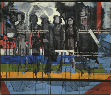 Peinture intitulée "Camera" par Jia Jing, Œuvre d'art originale, Acrylique Monté sur Châssis en bois