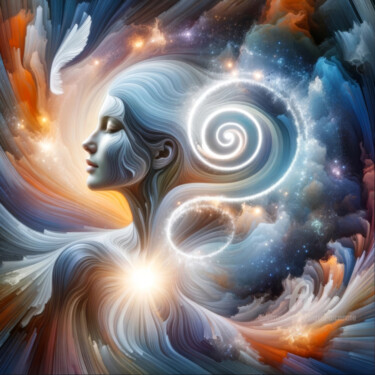 数字艺术 标题为“Abstract portrait o…” 由Angelo Arcamone, 原创艺术品, AI生成的图像
