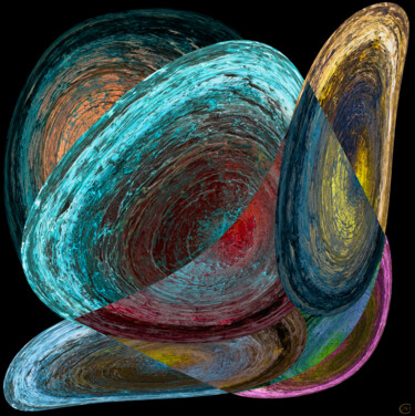 Digital Arts titled "JUST CIRCLES NR3" by Philippe Ceulemans, Original Artwork, Digital Painting