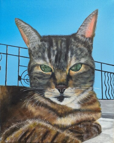 Peinture intitulée "Chat" par Philippe Klak, Œuvre d'art originale, Acrylique