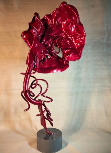 Sculpture titled "Présence" by Jacky Cognolato, Original Artwork, Metals