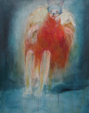 Peinture intitulée "Lune de miel" par Isabelle Vialle, Œuvre d'art originale, Huile