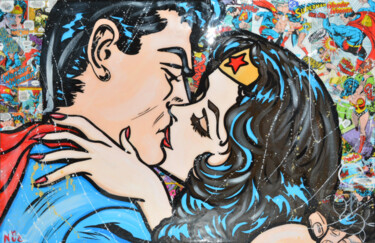 Lift me Up - Pop Love Wonder woman & Superman "Lift me Up - Pop Lo…" başlıklı Tablo Antonella Castrovillari tarafından, Orijinal sanat, Akrilik Ahşap Sedye çerçevesi üzer…