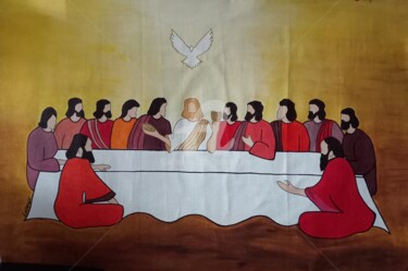 "Sainte Cène" başlıklı Tablo Laurence Lbn tarafından, Orijinal sanat, Akrilik