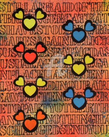 Greetings from the Mouse Hole / "Hearty Loving Mice" Printmaking titled "Greetings from the…" by Małgorzata Wartołowicz (Margot Sophie), Original Artwork, Digital Print