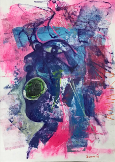 Schilderij getiteld "Amaru" door Walter Barrientos, Origineel Kunstwerk, Olie