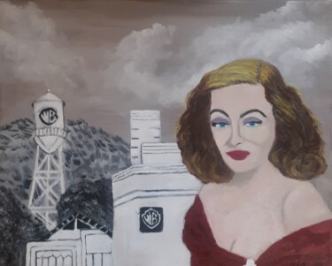 Peinture intitulée "Bette Davis eyes" par Justin Myers, Œuvre d'art originale, Huile