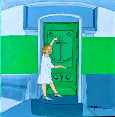 At the Tréport Lighthouse 🗼🌊 Peinture intitulée "At the Tréport Ligh…" par Evangelina, Œuvre d'art originale, Acrylique