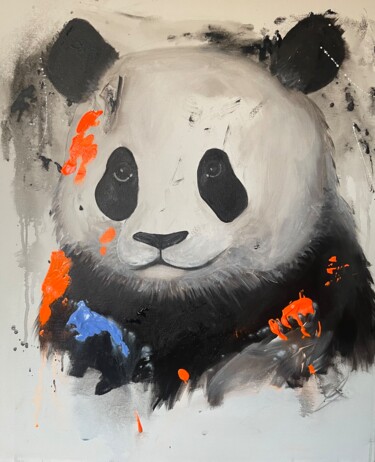 绘画 标题为“sans titre panda” 由Lind-Art, 原创艺术品, 丙烯 安装在木质担架架上