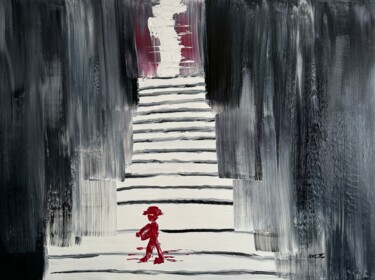 Peinture intitulée "Apres la chute, dev…" par Rose Mary Vallas, Œuvre d'art originale, Acrylique Monté sur Châssis en bois