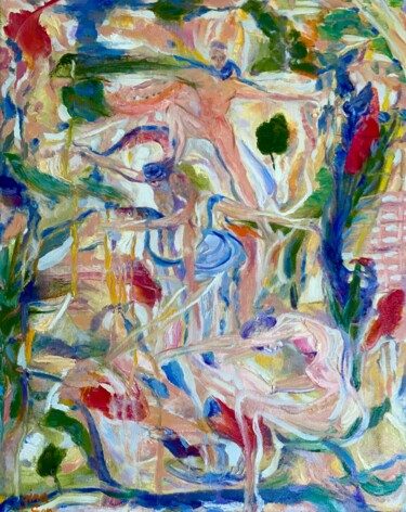 绘画 标题为“Giverny Colors in D…” 由Gina Son, 原创艺术品, 油