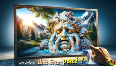 Digital Arts titled "un abcès à percer" by Pierre Peytavin, Original Artwork, AI generated image