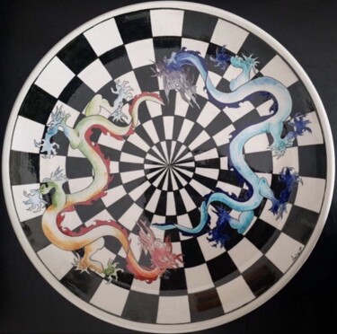 设计 标题为“"Dart Tahtası Üzeri…” 由Naci̇Ye Biyik N&B Sanat Art Gallerys, 原创艺术品, 表艺术
