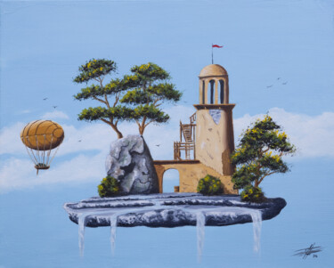 Peinture intitulée "Ilot 2790" par Pascal Genevois, Œuvre d'art originale, Huile Monté sur Châssis en bois