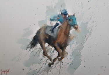 绘画 标题为“the horse race 39” 由Giorgio Gosti, 原创艺术品, 水彩