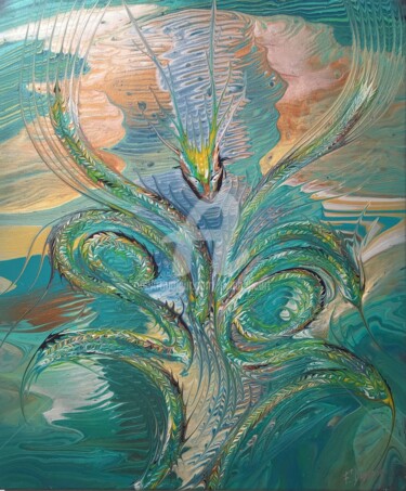 绘画 标题为“Le Faune” 由Fabien Dessoly (Symbolic Art BZH), 原创艺术品, 丙烯 安装在木质担架架上
