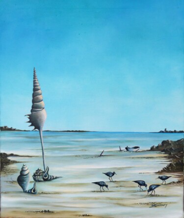 Painting titled "le fuseau" by Jean-François Hamoury, Original Artwork, Oil