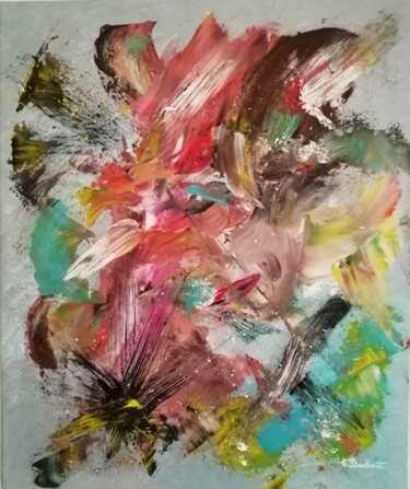 Peinture intitulée "tristesse" par Valérie Boularot, Œuvre d'art originale, Acrylique