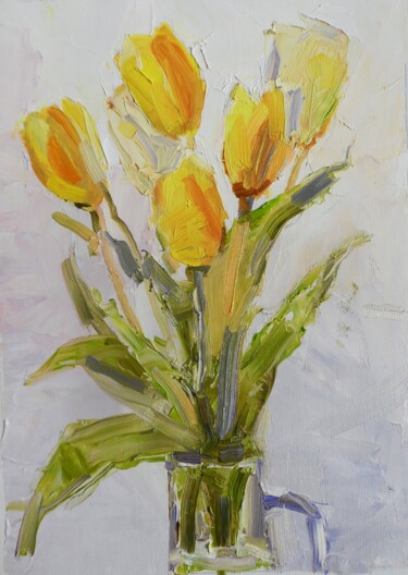 绘画 标题为“Tulips” 由Yehor Dulin, 原创艺术品, 油