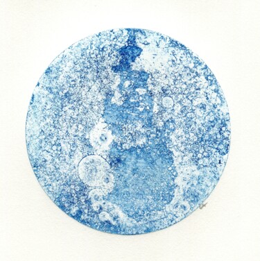 印花与版画 标题为“Looking for the moon” 由Colline Henry, 原创艺术品, 雕刻
