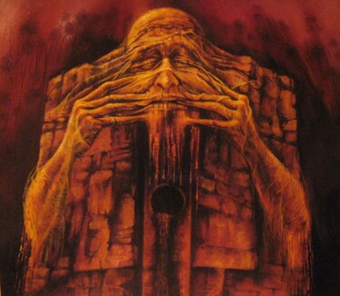 "Dilated thoughts" başlıklı Tablo Ľubomír Sinčák tarafından, Orijinal sanat, Petrol Karton üzerine monte edilmiş