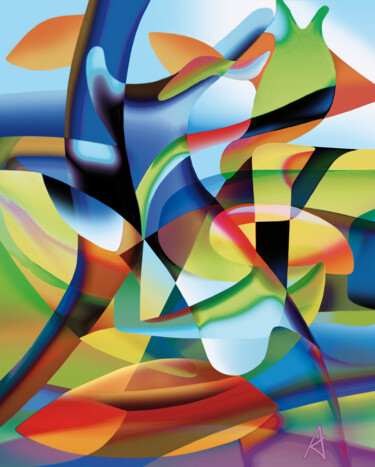 Digitale Kunst mit dem Titel "2721" von Jean Jacques Apertet, Original-Kunstwerk, Fotomontage