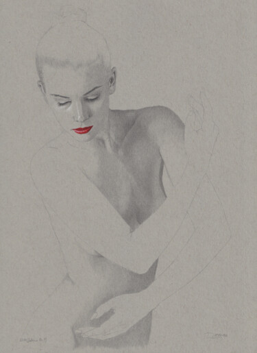 图画 标题为“"Ballerina Nr.19 (2…” 由Walter Roos, 原创艺术品, 铅笔