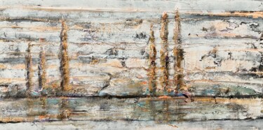 Painting titled "Partition de printe…" by Muller Odette, Original Artwork, Acrylic Mounted on Wood Stretcher frame