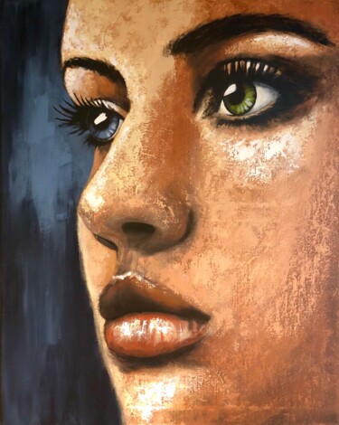Peinture intitulée "les yeux vairons" par Virginie Clement, Œuvre d'art originale, Acrylique