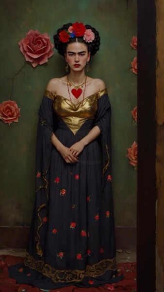Digital Arts titled "Rose" by Olga A Oprits, Original Artwork, Digital Painting