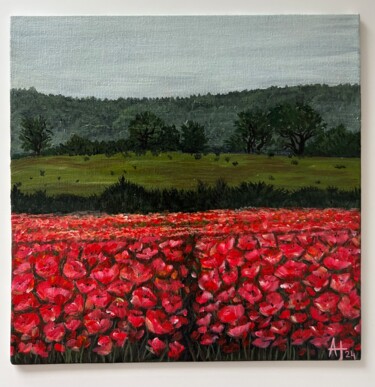 THE FOGGY MORNING WAKES UP” Painting titled "THE FOGGY MORNING W…" by Anastasiia Nadyrova, Original Artwork, Acrylic