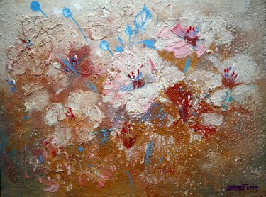 Painting titled "Sunny Flowers" by Rakhmet Redzhepov, Original Artwork, Acrylic