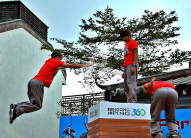 Photography titled "HK07-Street Perform…" by Clement Tsang, Original Artwork, Digital Photography