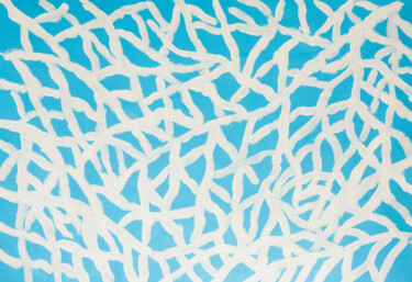 Painting titled "Winter branches in…" by Irina Afonskaya, Original Artwork, Acrylic
