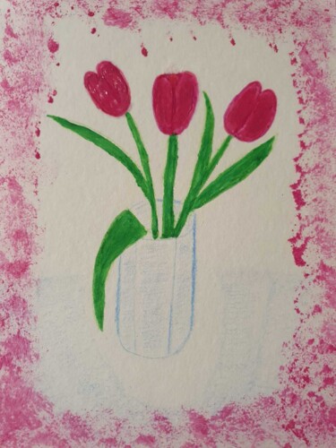 「21」というタイトルの絵画 Flower Planetによって, オリジナルのアートワーク, アクリル
