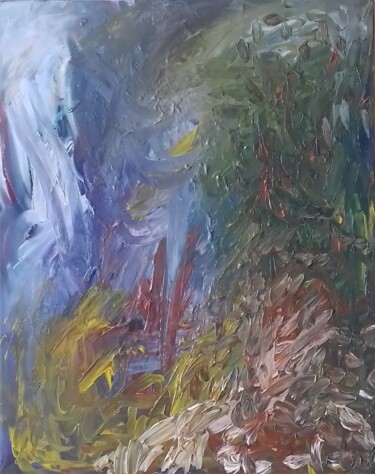 Peinture intitulée "Parfois le chemin e…" par Seny Jasna, Œuvre d'art originale, Huile