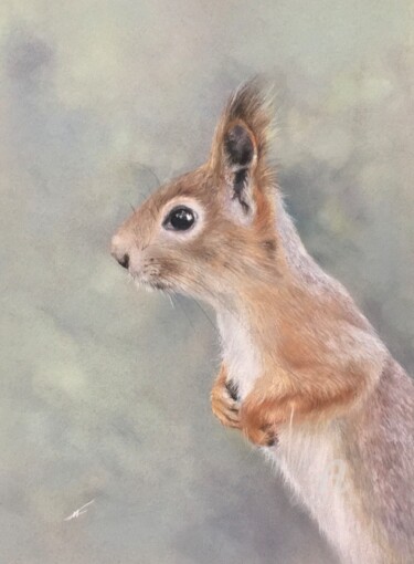 Drawing titled "Meeting" by Irene_art, Original Artwork, Pastel