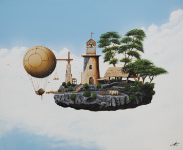 Peinture intitulée "Ilot 3000 P" par Pascal Genevois, Œuvre d'art originale, Acrylique Monté sur Châssis en bois