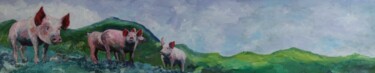Pintura intitulada "Friesland" por Christa Riemann, Obras de arte originais, Acrílico Montado em Armação em madeira