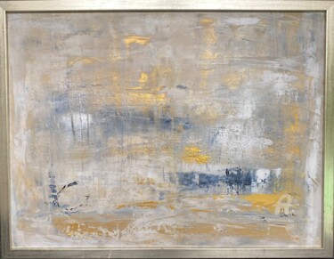 Painting titled "Graffiti d ocre" by Christine Barth Mroz, Original Artwork, Acrylic Mounted on Wood Stretcher frame