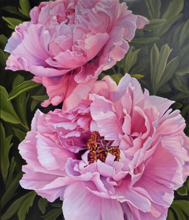 Painting titled "The splendor of peo…" by Anastasiia Alokhina, Original Artwork, Oil Mounted on Wood Stretcher frame