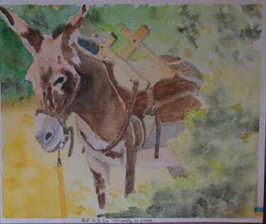 Grisette Drôme 2006 Peinture intitulée "Grisette Drôme 2006" par Bernard Pothier, Œuvre d'art originale, Aquarelle